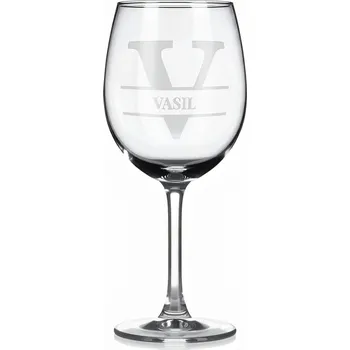 Sklenice Vínová sklenka s gravírovaným jménem – VASIL