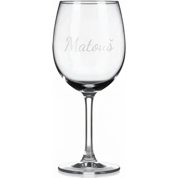 Sklenice Vínová sklenka s gravírovaným jménem – Matouš II