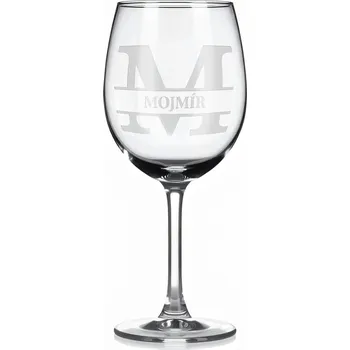 Sklenice Vínová sklenka s gravírovaným jménem – MOJMÍR