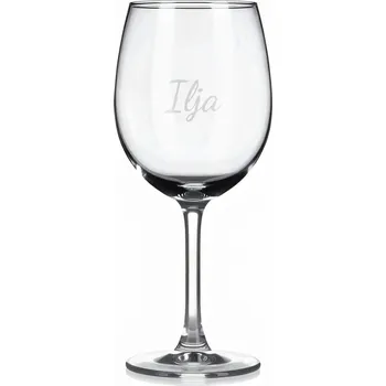 Sklenice Vínová sklenka s gravírovaným jménem – Ilja
