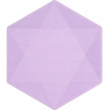 Talíř Talířky "Vert Decor - Šestiúhelníkové", fialové, Amscan, 20,8 cm, 6 ks