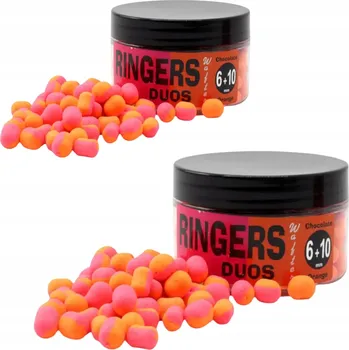 Boilies Ringers Duos Wafters Čokoládovo oranžovo- Pink 6+10mm