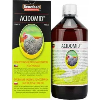 Krmivo pro hospodářské zvíře Přípravek pro drůbež Benefeed ACIDOMID DRŮBEŽ 1 l 1,1 kg