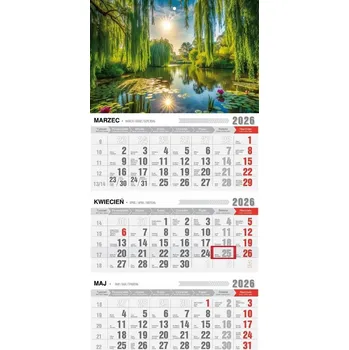 Kalendář Kalendář 2026 třídílný ekonomický jaro