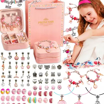 Obraz SADA NA VÝROBU NÁRAMKŮ A NÁHRDELNÍKŮ PRO DĚTI DÁREK KORÁLKY XXL