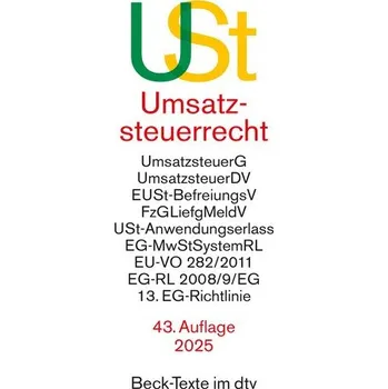 Umsatzsteuerrecht [DE] (2025, Brožovaná, dtv Verlagsgesellschaft)