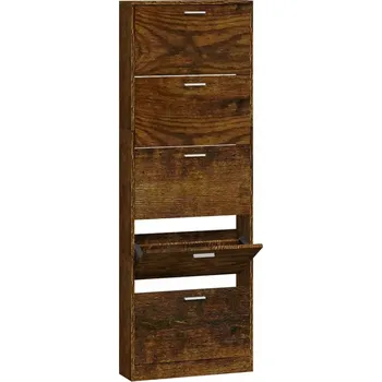 Botník Botník z dřevěného materiálu, kouřový dub, 59x1