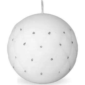 Svíčka PL BÍLÁ SVÍČKA FLORENCIE MATNÁ KOULE 10