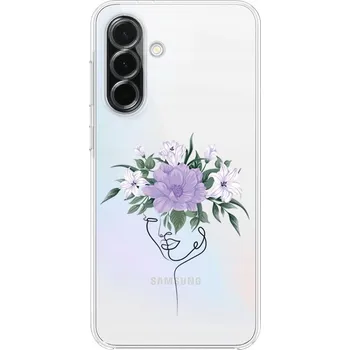 Pouzdro na mobilní telefon Pouzdro pro Samsung Galaxy A36 5G, žena s květinami