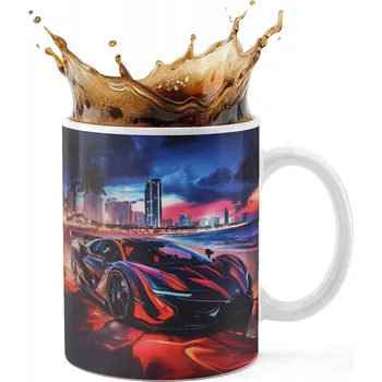 KERAMICKÝ HRNEK 330ML S POTISKEM - AUTA SUPER AUTA PLÁŽ MĚSTO NOC