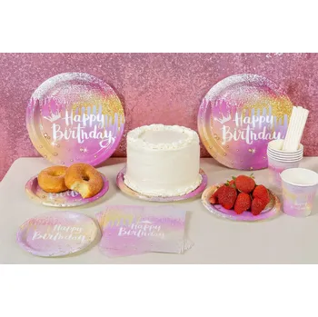 Talíř Růžová jídelní souprava pro 24 osob