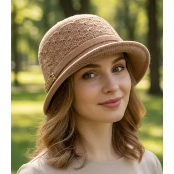 Klobouk Agrafka klobouk bucket hnědý velikost 57