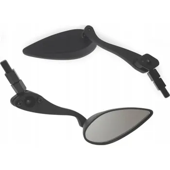 Zrcátko pro motocykl ČERNÁ MATNÁ KOVOVÁ ZRCÁTKA NA KLOUBU (6498)