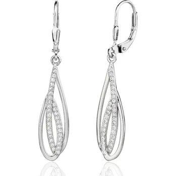 Náušnice JKB Jewel Stříbrné visací náušnice se zirkony Ella