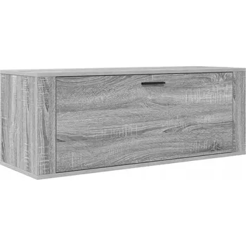 Botník nástěnná, šedá dub sonoma, 100x35x