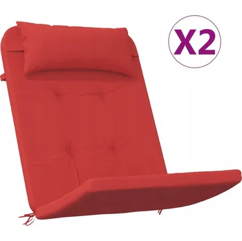 Podsedák Polštáře na židle Adirondack, 2 ks, červené, Oxford látka
