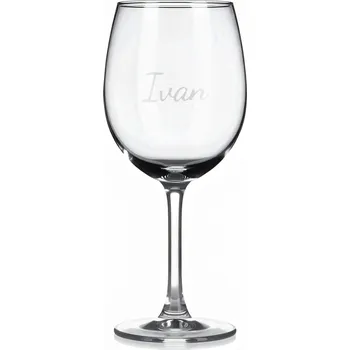 Sklenice Vínová sklenka s gravírovaným jménem – Ivan