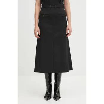 Dámská sukně Vlněná sukně MM6 Maison Margiela černá barva, mini, pouzdrová, S52MI0021.S47848.900 99X, vel. M