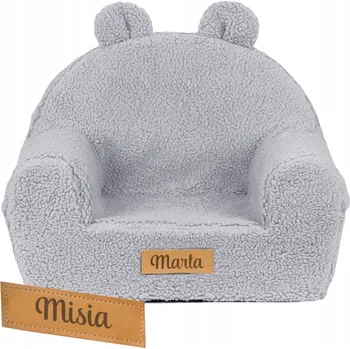 Dětsný nábytek Dětské křeslo Flumi Křesílko s oušky šedé