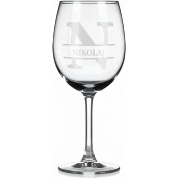 Sklenice Vínová sklenka s gravírovaným jménem – NIKOLAJ