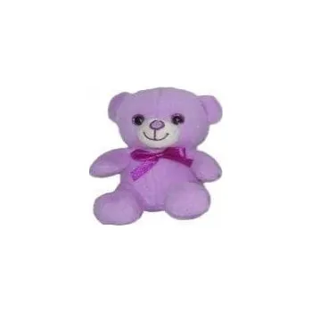 plyšák PLYŠOVÁ HRAČKA MEDVÍDEK PŘÍVĚSEK NA KLÍČE 6 BAREV 12CM SUN DAY M3819