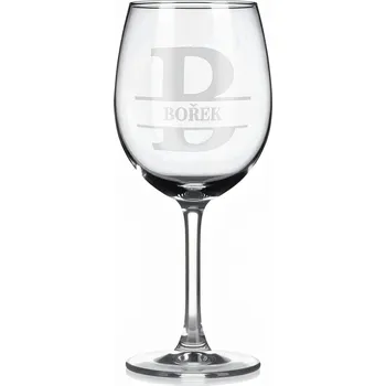 Sklenice Vínová sklenka s gravírovaným jménem – BOREK