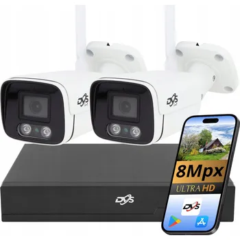 Bezpečnostní kamera Sada pro monitoring DVS SADA 2 WIFI KAMER TUBA 4K 8MPX MONITORING DOMU