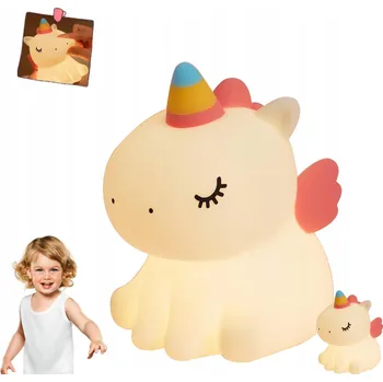 Dětské svítidlo DEKORATIVNÍ SILIKONOVÁ LED LAMPIČKA JEDNOROŽEC