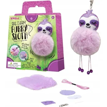 kreativní sada Kreativní sada DIY: Plyšová kabelka Lenochod pro dívky k šití