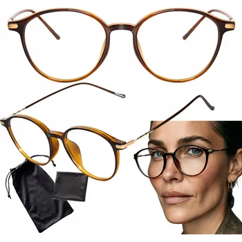 Sluneční brýle Theblogshop brýle bez dioptrií nerdy hnědé