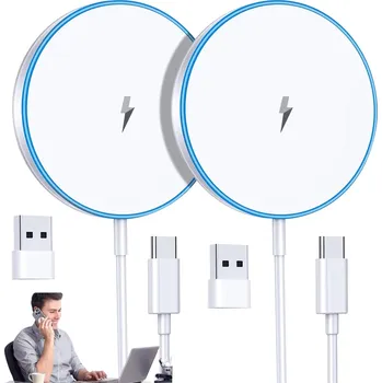 RYCHLÁ BEZDRÁTOVÁ INDUKČNÍ NABÍJEČKA 15W PRO IPHONE 12 13 14 15 16 + 2x USB-C KABEL