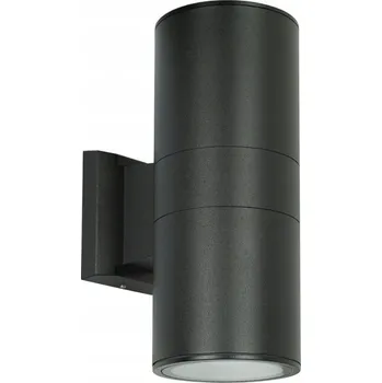 Venkovní osvětlení Venkovní nástěnné svítidlo, zahradní lampa tuba černá, svítí nahoru i dolů, 27 cm, IP54 SU-MA