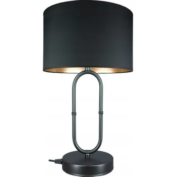 Lampička STOLNÍ LAMPA GOLDEN ČERNÉ STÍNIDLO SE ZLATÝM VNITŘKEM MODERNÍ LAMPičKA