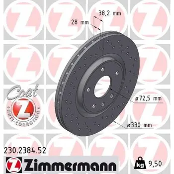 Brzdový kotouč Brzdový kotouč ZIMMERMANN 230.2384.52