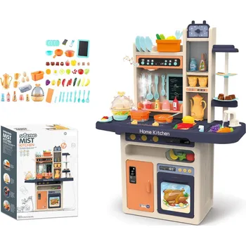Dětská kuchyňka VELKÁ KUCHYŇKA PRO DĚTI VODA ZVUKY SVĚTLA PÁRA
