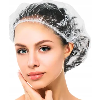 FÓLIOVÁ ČEPICE JEDNORÁZOVÁ OCHRANNÁ KOSMETICKÁ NA VLASY S GUMIČKOU 100 KS