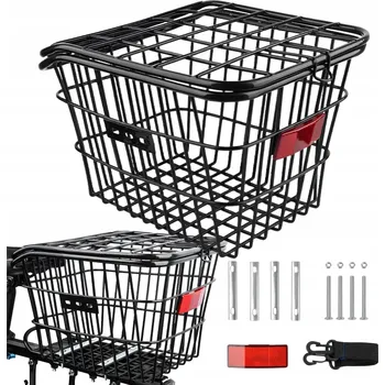 Košík na láhev Přední košík na kolo Gearox ZADNÍ KOŠÍK NA KOLO S VÍKEM černý