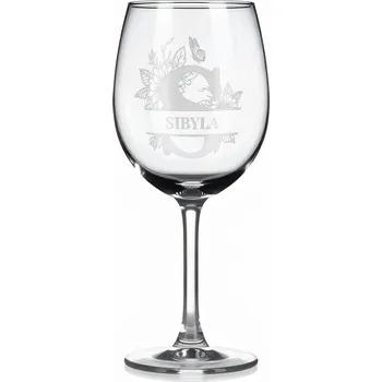 Sklenice Vínová sklenka s gravírovaným jménem – SIBYLA