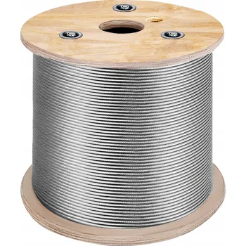 Vrták VEVOR Ocelové lano Z Nerezové Oceli 304, 4,76 mm, 7x19, délka 150 m