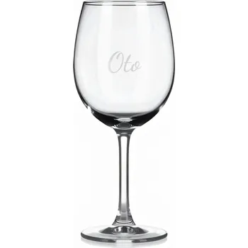 Sklenice Vínová sklenka s gravírovaným jménem – Oto