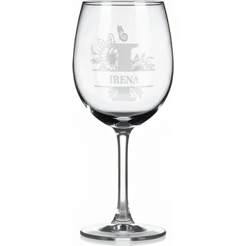 Sklenice Vínová sklenka s gravírovaným jménem – IRENA