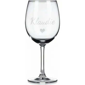 Sklenice Vínová sklenka s gravírovaným jménem – Klaudie