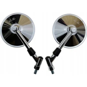 Zrcátko pro motocykl UNIVERZÁLNÍ CHROMOVANÁ ZPĚTNÁ ZRCÁTKA KULATÁ M10 CE E9 (1161)
