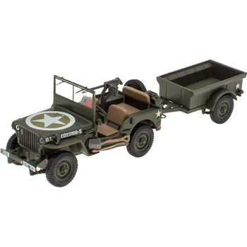 autíčko Jeep Willys MB 1:43 - Hachette časopis s modelem Jeep Willys MB - kovový model auta