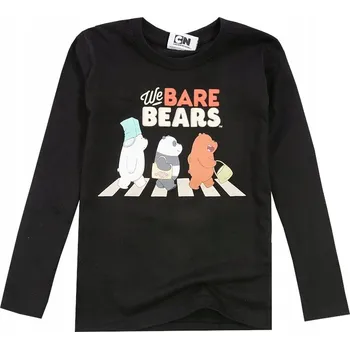 Chlapecké tričko EplusM dětské tričko s dlouhým rukávem bavlna černé barvy, velikost 134