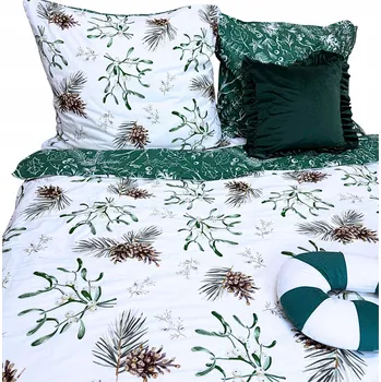 Povlečení Sada povlečení bavlněný satén, květiny, vícebarevné, 200x220 cm, 70x80 cm