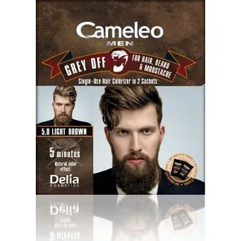 Barva na vlasy Delia Cameleo Men Grey Off barva na vlasy Brody 5.0 Světle hnědá