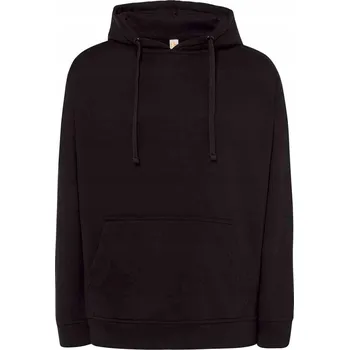 Pánská mikina TEPLÁ pánská mikina s kapucí klokanka JHK černá SWRA KNG BK XL