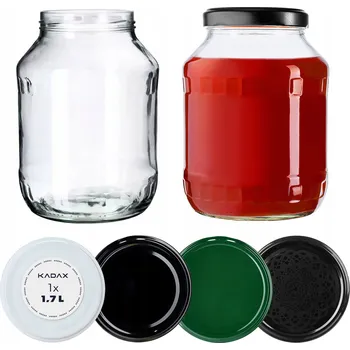 Sklenice Sada sklenice s víčky Kadax Anna K4923 1700 ml 3 ks