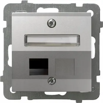 Elektrická zásuvka OSPEL AS GPK-1GS/p/18 Šikmá krabička pro jednu zásuvku Keystone